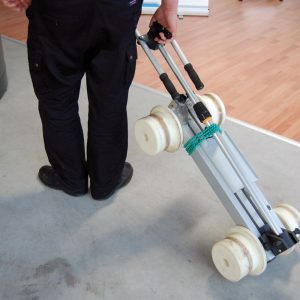 Rijdraadmeting lorrie opgevouwen